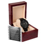 Father-In-Law | Of Your Heart | Black Metal Chronograph Watch