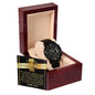 Dad | Doing Your Best | Black Metal Chronograph Watch