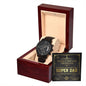 Dad | Super Dad Certificate | Black Metal Chronograph Watch