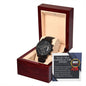 Father-in-Law | The World Award | Black Metal Chronograph Watch