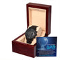 Dad | Carry The World | Black Metal Chronograph Watch