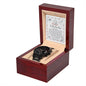 Fur Dad | Unconditional Love | Black Metal Chronograph Watch