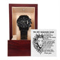 Dad | Important Person | Black Metal Chronograph Watch