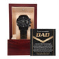 Dad | Most Precious Gift | Black Metal Chronograph Watch