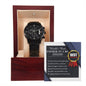 Father-in-Law | The World Award | Black Metal Chronograph Watch