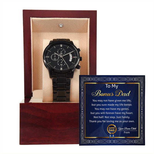 Bonus Dad | My Life Better | Metal Chronograph Watch