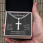 To My Husband | Artisan Cross Necklace | I LOVE YOU, FOREVER AND ALWAYS