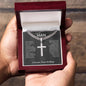 To My MAN | Artisan Cross Necklace | I Love you, Forever & Always