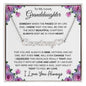 To My Lovely Granddaughter | Someday When... Pink Roses on White | Personalized Name with Heart Necklace