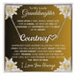 To My Lovely Granddaughter | My Angel... Lilies on Gold | Personalized Name with Heart Necklace
