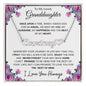 To My Lovely Granddaughter | My Angel... Pink Roses on White | Personalized Name with Heart Necklace