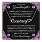 To My Lovely Granddaughter | Someday When... Pink Roses on Black | Personalized Name with Heart Necklace
