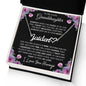 To My Lovely Granddaughter | Someday When... Pink Roses on Black | Personalized Name with Heart Necklace