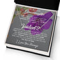 To My Lovely Granddaughter | My Angel... Violet | Personalized Name with Heart Necklace