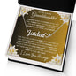 To My Lovely Granddaughter | Someday When... Lilies on Gold | Personalized Name with Heart Necklace