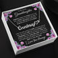 To My Lovely Granddaughter | Someday When... Pink Roses on Black | Personalized Name with Heart Necklace