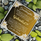 To My Lovely Granddaughter | Someday When... Lilies on Gold | Personalized Name with Heart Necklace