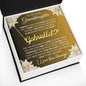 To My Lovely Granddaughter | Someday When... Lilies on Gold | Personalized Name with Heart Necklace