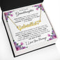 To My Lovely Granddaughter | My Angel... Pink Roses on White | Personalized Name with Heart Necklace