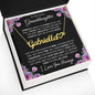 To My Lovely Granddaughter | Someday When... Pink Roses on Black | Personalized Name with Heart Necklace