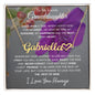 To My Lovely Granddaughter | My Angel... Violet | Personalized Name with Heart Necklace