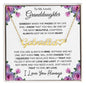 To My Lovely Granddaughter | Someday When... Pink Roses on White | Personalized Name with Heart Necklace