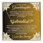 To My Lovely Granddaughter | My Angel... Lilies on Gold | Personalized Name with Heart Necklace