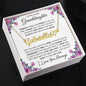 To My Lovely Granddaughter | Someday When... Pink Roses on White | Personalized Name with Heart Necklace