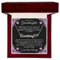 To My Lovely Granddaughter | My Angel... Pink Roses | Personalized Name with Heart Necklace