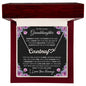 To My Lovely Granddaughter | Someday When... Pink Roses on Black | Personalized Name with Heart Necklace