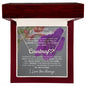 To My Lovely Granddaughter | My Angel... Violet | Personalized Name with Heart Necklace