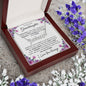 To My Lovely Granddaughter | My Angel... Pink Roses on White | Personalized Name with Heart Necklace