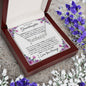 To My Lovely Granddaughter | Someday When... Pink Roses on White | Personalized Name with Heart Necklace