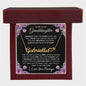 To My Lovely Granddaughter | Someday When... Pink Roses on Black | Personalized Name with Heart Necklace