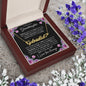 To My Lovely Granddaughter | Someday When... Pink Roses on Black | Personalized Name with Heart Necklace