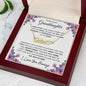 To My Lovely Granddaughter | My Angel... Pink Roses on White | Personalized Name with Heart Necklace
