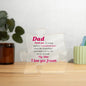Dad | Such An Important Piece | Acrylic Puzzle Plaque