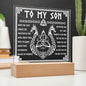 Son | Never Give Up | Acrylic Plaque