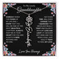 To My Lovely Granddaughter | Someday When... | Personalized Birth Flower Name Necklace
