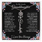 To My Lovely Granddaughter | Once Upon A Time... | Birth Flower Name Necklace