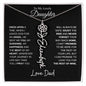 To My Lovely Daughter | Personalized Flower Name Necklace | Love Dad