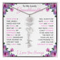 To My Lovely Granddaughter | "Once Upon a Time..." | Personalized Birth Flower Name Necklace wpp