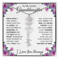 To My Lovely Granddaughter | "Once Upon a Time..." | Personalized Birth Flower Name Necklace wbb