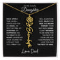 To My Lovely Daughter | Personalized Flower Name Necklace | Love Dad