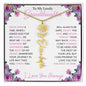 To My Lovely Granddaughter | "Once Upon a Time..." | Personalized Birth Flower Name Necklace wpp