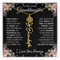 To My Lovely Granddaughter | Once Upon A Time... with Roses | Personalized Birth Flower Necklace