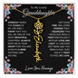 To My Lovely Granddaughter | Someday When... | Personalized Birth Flower Name Necklace