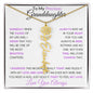 To My Precious Granddaughter - Personalized Birth Flower Name Necklace | "Hold It Tight To Feel My Love"