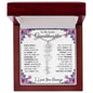 To My Lovely Granddaughter | "Once Upon a Time..." | Personalized Birth Flower Name Necklace wbb