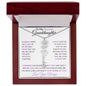 To My Precious Granddaughter - Personalized Birth Flower Name Necklace | "Hold It Tight To Feel My Love"